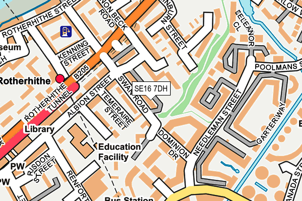 SE16 7DH map - OS OpenMap – Local (Ordnance Survey)