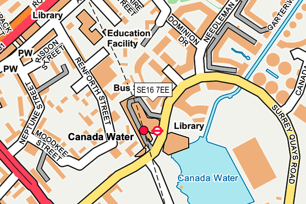 SE16 7EE map - OS OpenMap – Local (Ordnance Survey)