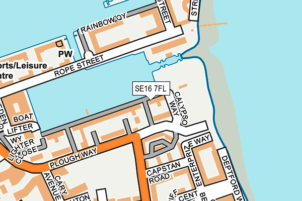 SE16 7FL map - OS OpenMap – Local (Ordnance Survey)