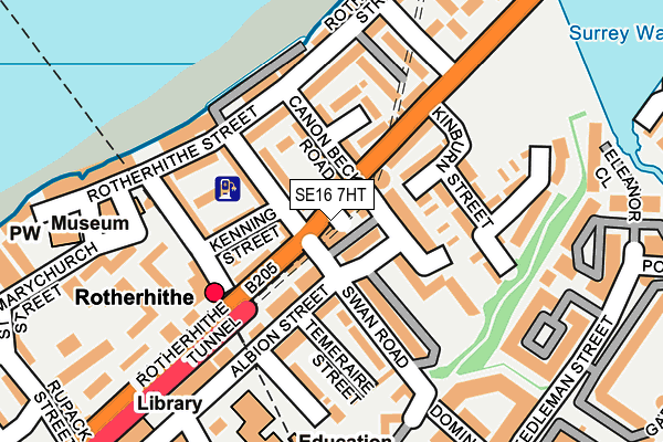 SE16 7HT map - OS OpenMap – Local (Ordnance Survey)
