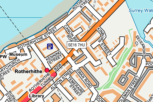 SE16 7HU map - OS OpenMap – Local (Ordnance Survey)
