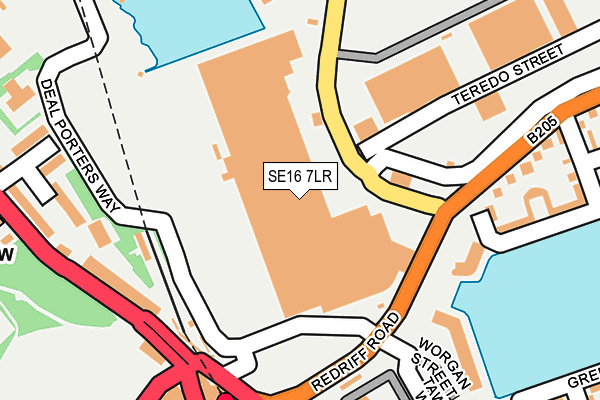 SE16 7LR map - OS OpenMap – Local (Ordnance Survey)