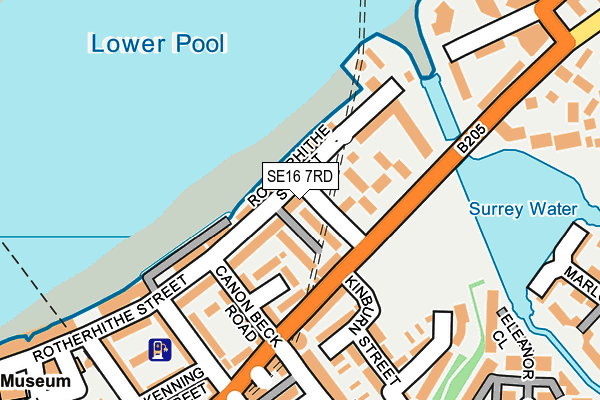 SE16 7RD map - OS OpenMap – Local (Ordnance Survey)