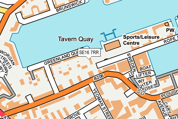 SE16 7RR map - OS OpenMap – Local (Ordnance Survey)