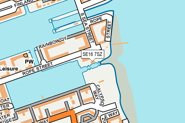 SE16 7SZ map - OS OpenMap – Local (Ordnance Survey)