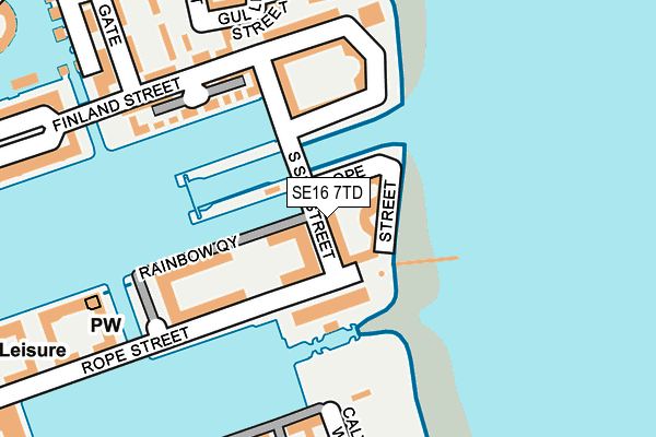 SE16 7TD map - OS OpenMap – Local (Ordnance Survey)