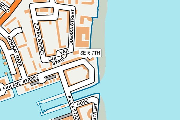 SE16 7TH map - OS OpenMap – Local (Ordnance Survey)