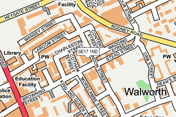 SE17 1ND map - OS OpenMap – Local (Ordnance Survey)