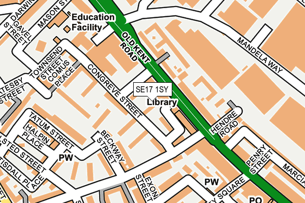 SE17 1SY map - OS OpenMap – Local (Ordnance Survey)