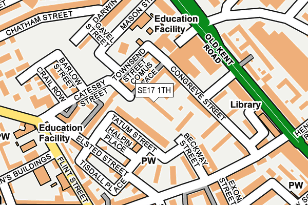 SE17 1TH map - OS OpenMap – Local (Ordnance Survey)