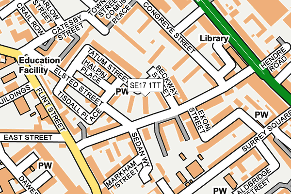 SE17 1TT map - OS OpenMap – Local (Ordnance Survey)