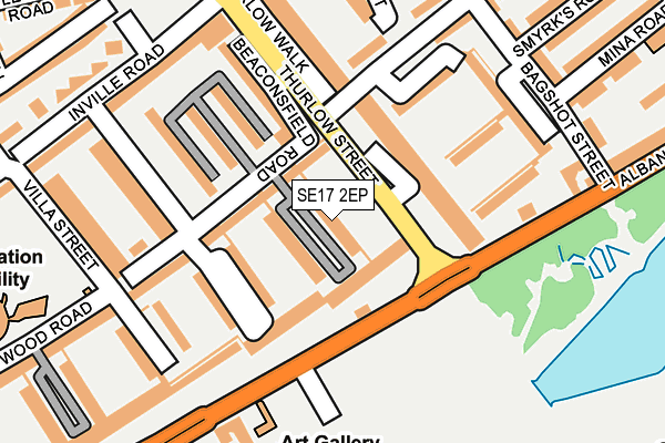 SE17 2EP map - OS OpenMap – Local (Ordnance Survey)