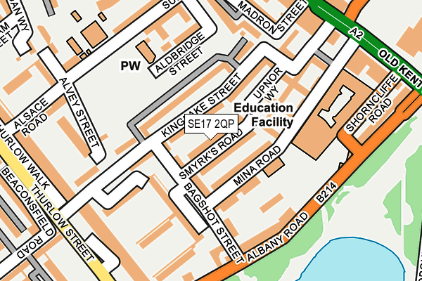 SE17 2QP map - OS OpenMap – Local (Ordnance Survey)