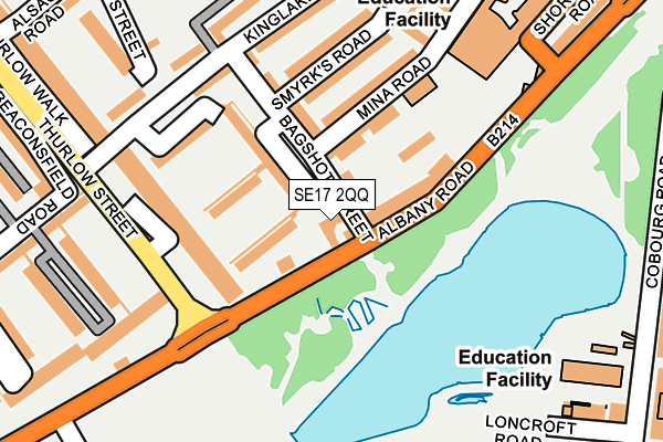 SE17 2QQ map - OS OpenMap – Local (Ordnance Survey)