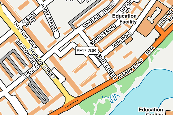 SE17 2QR map - OS OpenMap – Local (Ordnance Survey)