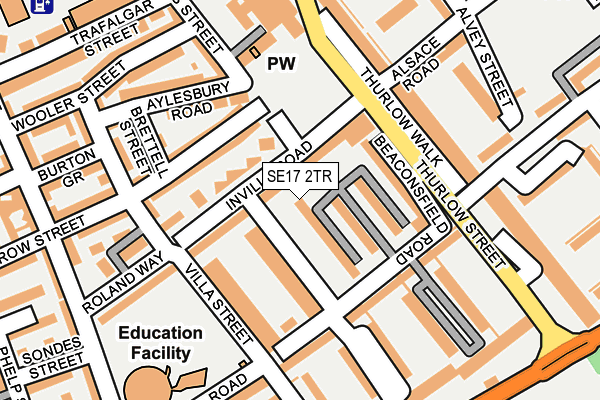 SE17 2TR map - OS OpenMap – Local (Ordnance Survey)