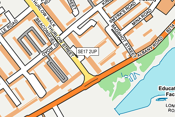 SE17 2UP map - OS OpenMap – Local (Ordnance Survey)