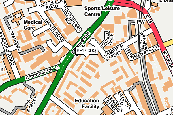 SE17 3DQ map - OS OpenMap – Local (Ordnance Survey)
