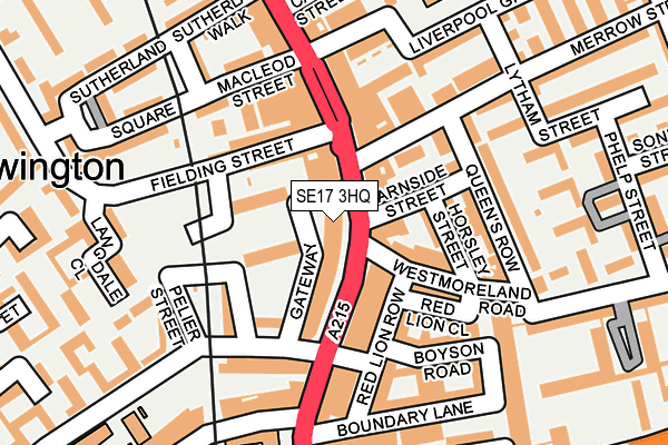 SE17 3HQ map - OS OpenMap – Local (Ordnance Survey)