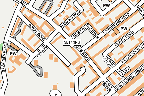 SE17 3NG map - OS OpenMap – Local (Ordnance Survey)