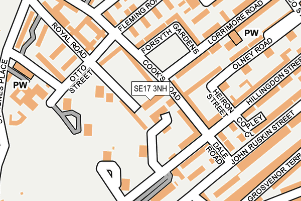 SE17 3NH map - OS OpenMap – Local (Ordnance Survey)