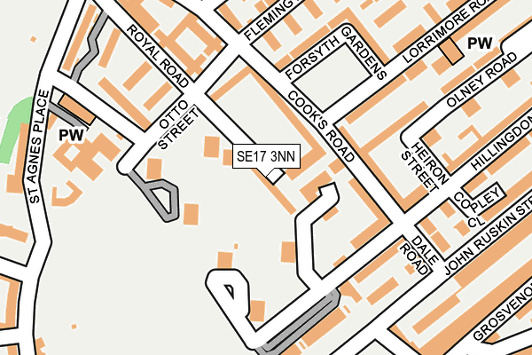 SE17 3NN map - OS OpenMap – Local (Ordnance Survey)
