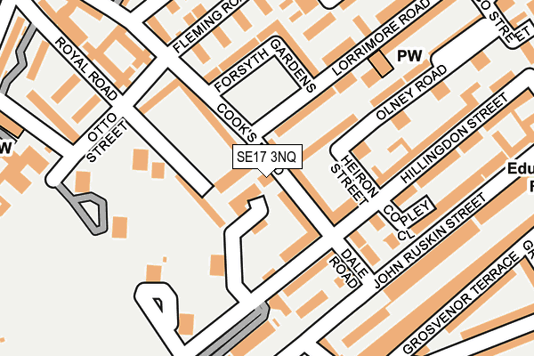SE17 3NQ map - OS OpenMap – Local (Ordnance Survey)