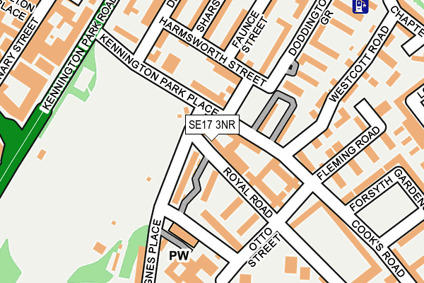 SE17 3NR map - OS OpenMap – Local (Ordnance Survey)
