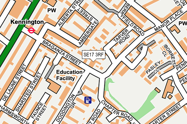 SE17 3RF map - OS OpenMap – Local (Ordnance Survey)