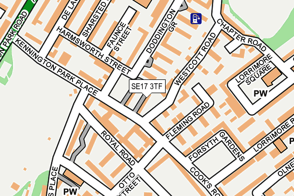 SE17 3TF map - OS OpenMap – Local (Ordnance Survey)