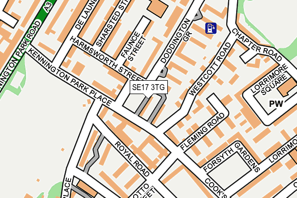 SE17 3TG map - OS OpenMap – Local (Ordnance Survey)