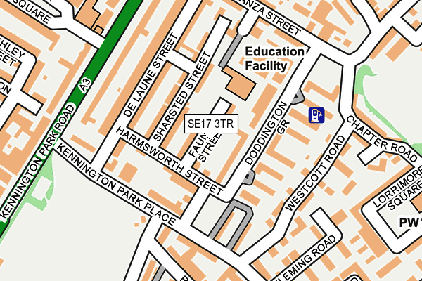 SE17 3TR map - OS OpenMap – Local (Ordnance Survey)