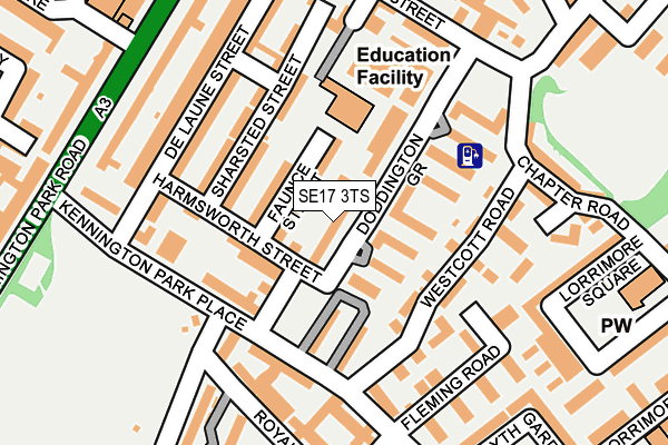 SE17 3TS map - OS OpenMap – Local (Ordnance Survey)