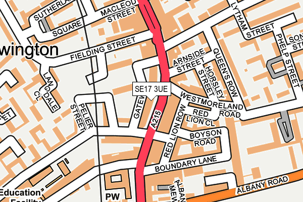 SE17 3UE map - OS OpenMap – Local (Ordnance Survey)