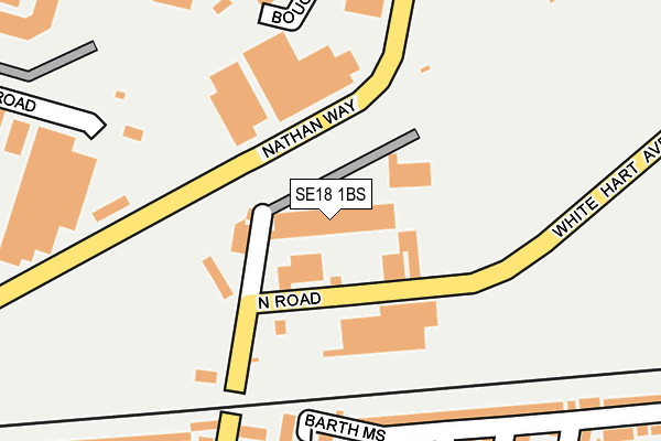 SE18 1BS map - OS OpenMap – Local (Ordnance Survey)