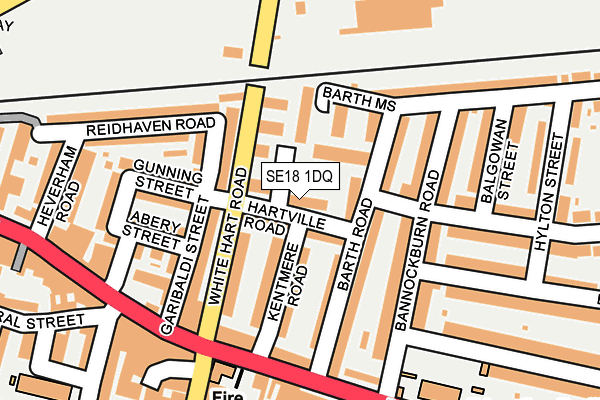 SE18 1DQ map - OS OpenMap – Local (Ordnance Survey)