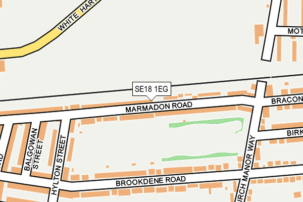 SE18 1EG map - OS OpenMap – Local (Ordnance Survey)