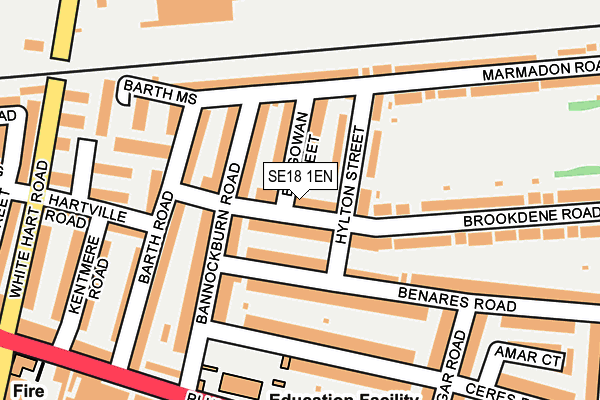 SE18 1EN map - OS OpenMap – Local (Ordnance Survey)