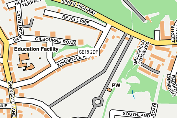 SE18 2DF map - OS OpenMap – Local (Ordnance Survey)
