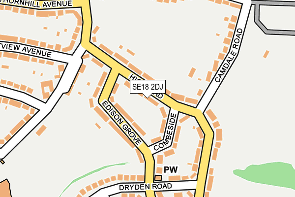 SE18 2DJ map - OS OpenMap – Local (Ordnance Survey)