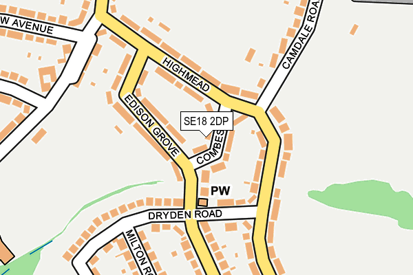 SE18 2DP map - OS OpenMap – Local (Ordnance Survey)