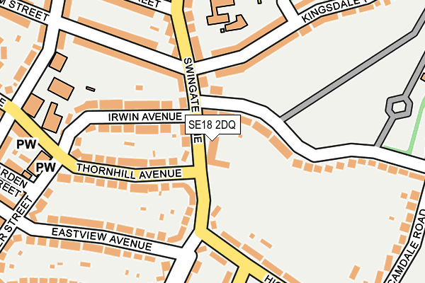 SE18 2DQ map - OS OpenMap – Local (Ordnance Survey)