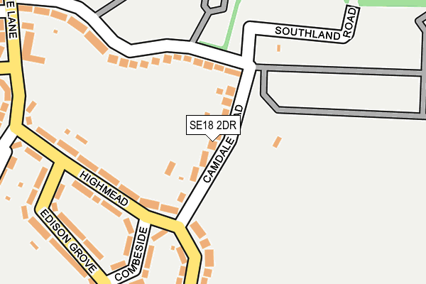 SE18 2DR map - OS OpenMap – Local (Ordnance Survey)