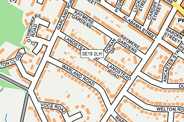 SE18 2LH map - OS OpenMap – Local (Ordnance Survey)