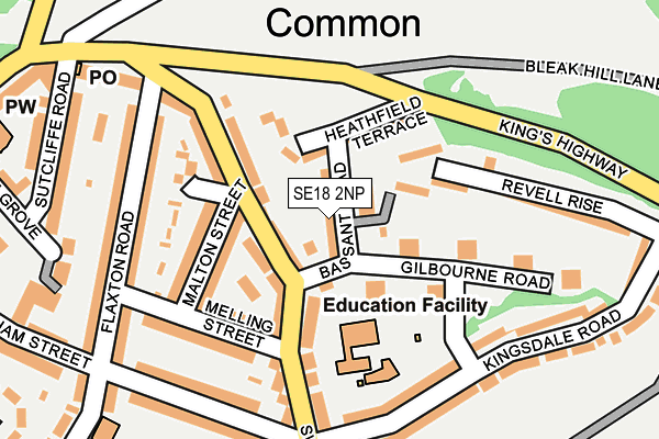 SE18 2NP map - OS OpenMap – Local (Ordnance Survey)