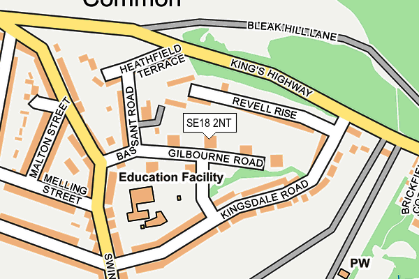 SE18 2NT map - OS OpenMap – Local (Ordnance Survey)