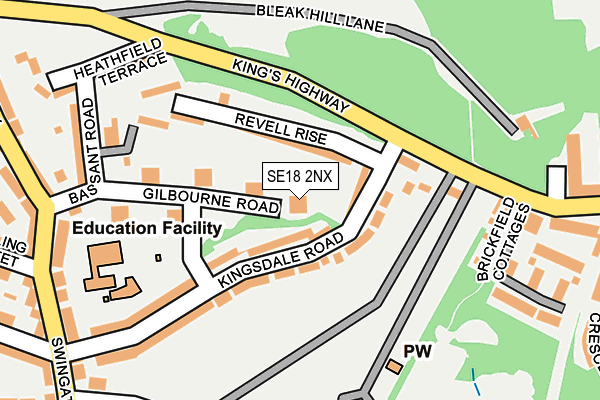 SE18 2NX map - OS OpenMap – Local (Ordnance Survey)