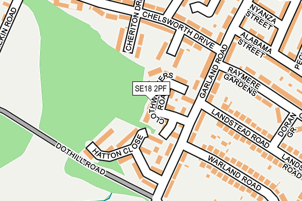 SE18 2PF map - OS OpenMap – Local (Ordnance Survey)