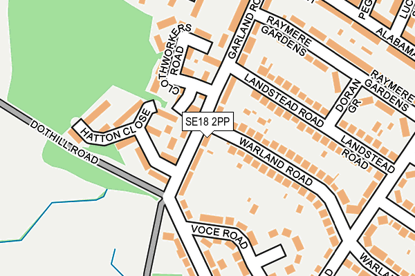 SE18 2PP map - OS OpenMap – Local (Ordnance Survey)