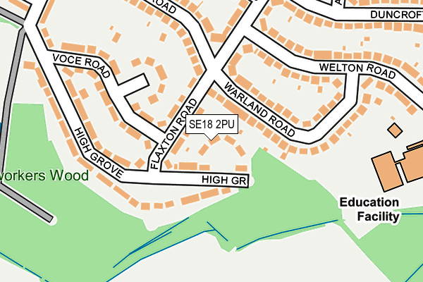 SE18 2PU map - OS OpenMap – Local (Ordnance Survey)